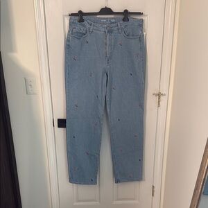 Old Navy Light Blue Embroidered Women Jeans